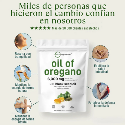 Aceite De Orégano 6000 Mg 60 capsulas