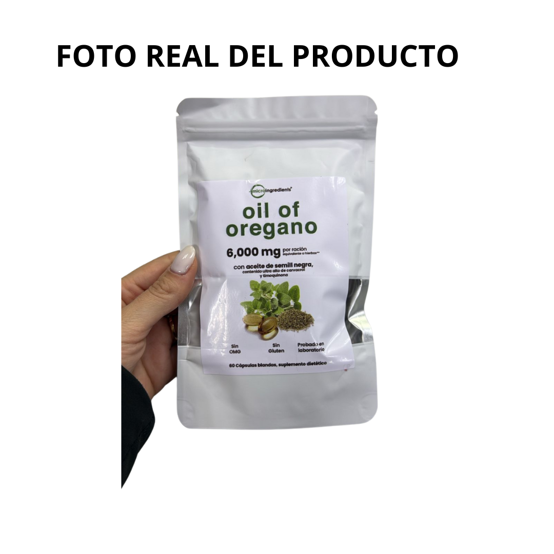 Aceite De Orégano 6000 Mg 60 capsulas